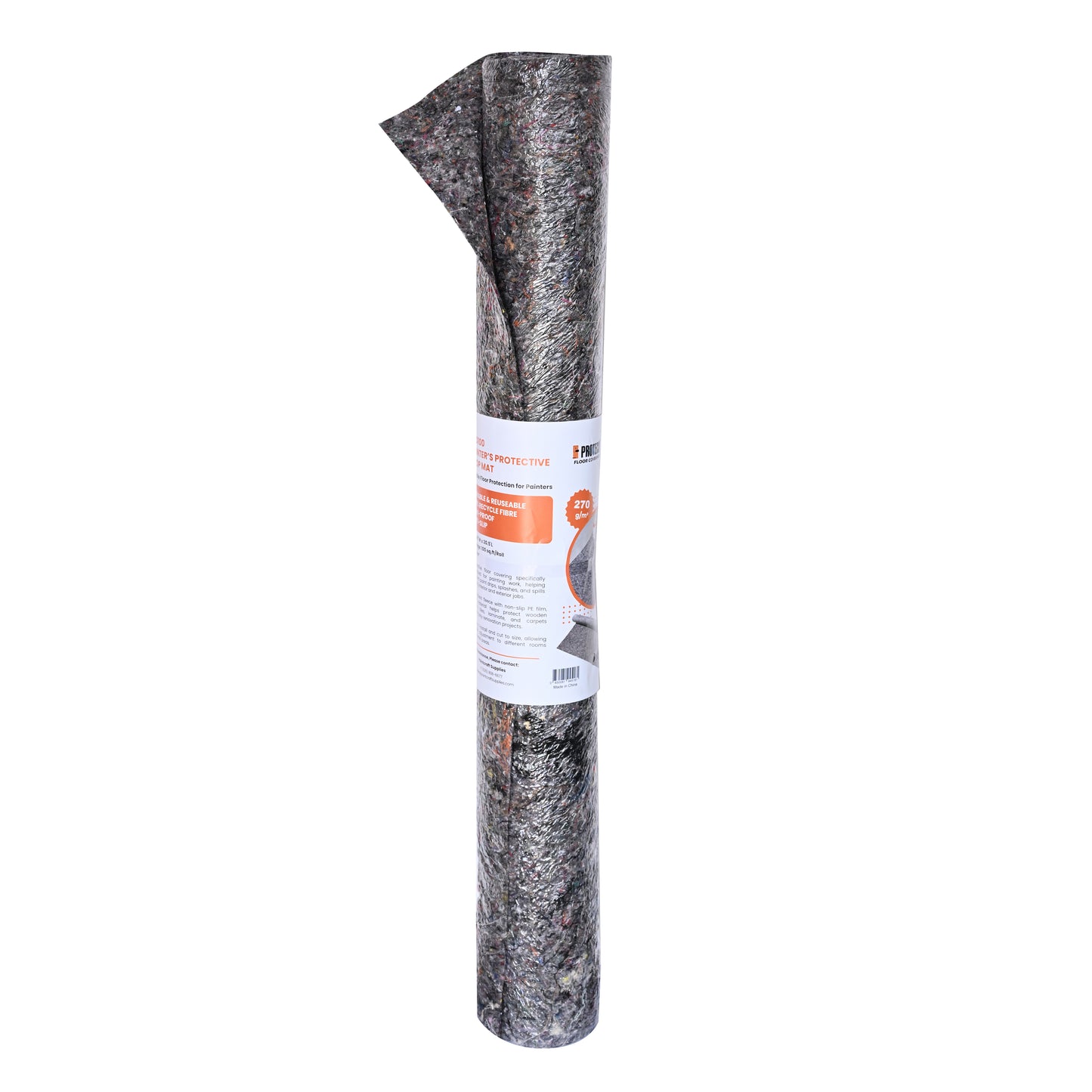 10 oz. Gray Heavy Duty 30.5 ft. x 3.3 ft. Non Woven Fleece Painter's Protective Drop Cloth (100 sq. ft./Roll)