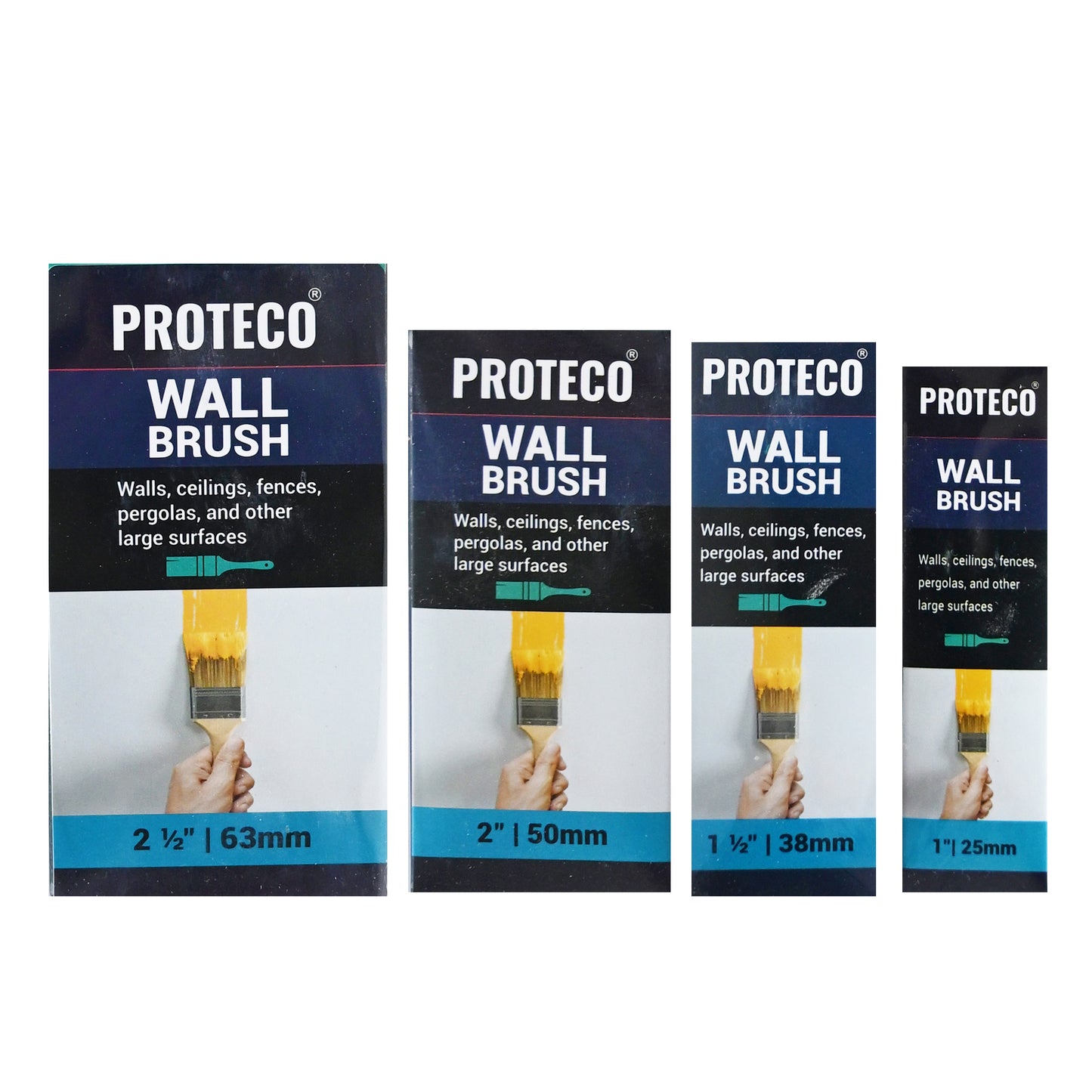 2 in. Premium Thin Angle Sash, 1", 1-1/2", 2", 2-1/2" Multisize Brush Pack (5-Pack)